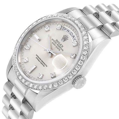 ice diamond platinum presidential rolex watches|Rolex diamond president 36mm.